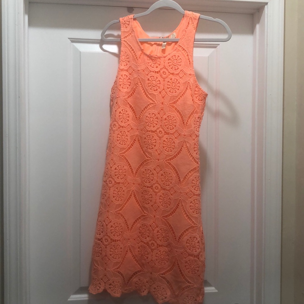 Neon orange dress